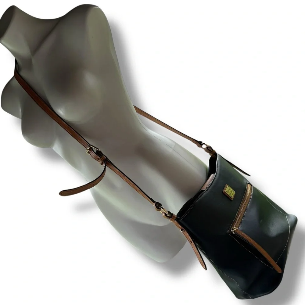 Dooney & Bourke Florentine Ridley Crossbody Bag Navy Leather - Picture 5 of 10